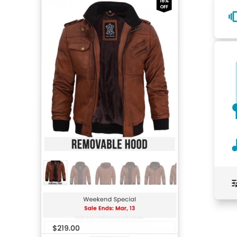 Mens leather bomber jacket